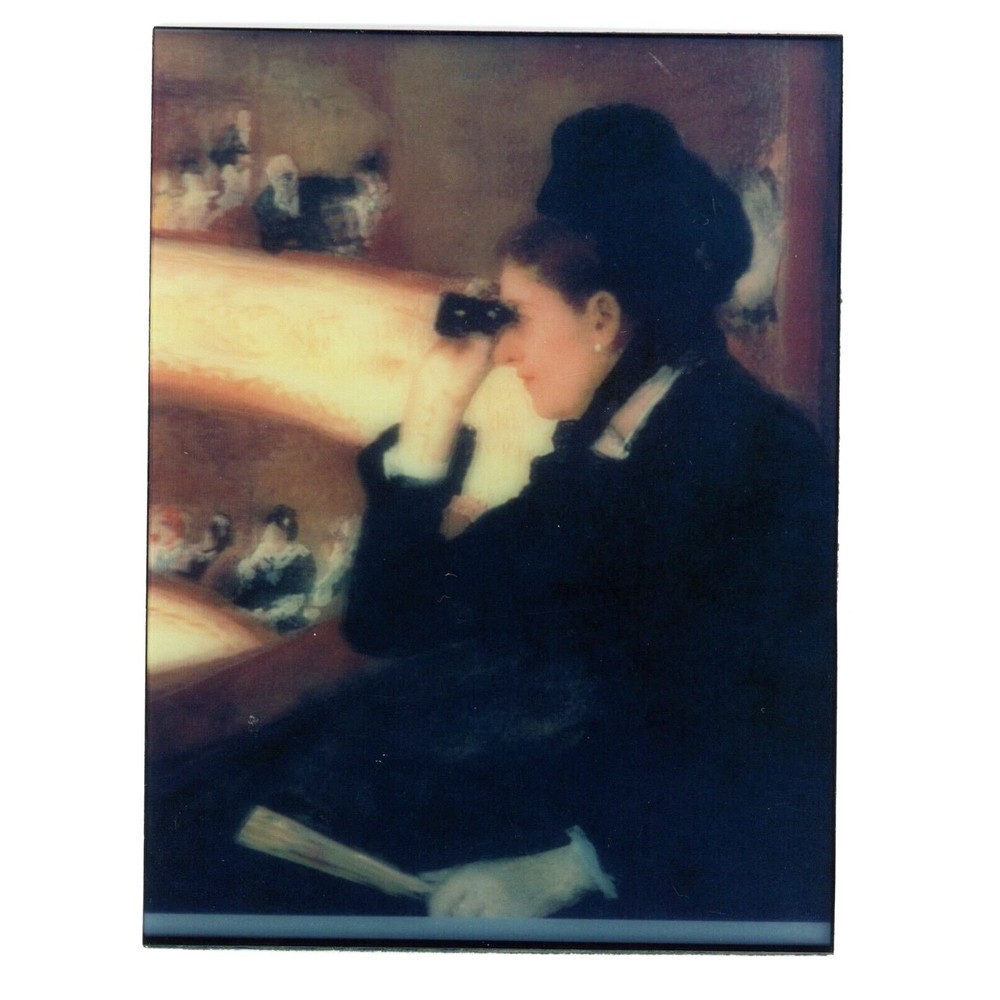 In the Loge At The Opera Mary Cassatt Art Demo Print 3.5" x‎ 4.5" Lenticular 3D
